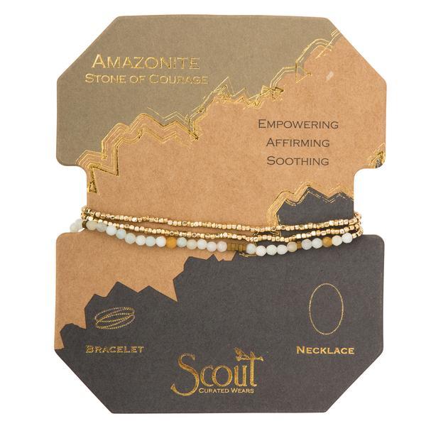 Scout Curated Wears Delicate Stone Wrap Bracelet/Necklace - Amazonite - BeautyOfASite - Central Illinois Gifts, Fashion & Beauty Boutique