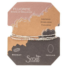 Scout Curated Wears Delicate Stone Wrap Bracelet/Necklace - Fluorite - BeautyOfASite - Central Illinois Gifts, Fashion & Beauty Boutique