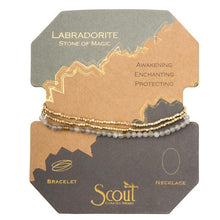 Scout Curated Wears Delicate Stone Wrap Bracelet/Necklace - Labradorite - BeautyOfASite - Central Illinois Gifts, Fashion & Beauty Boutique