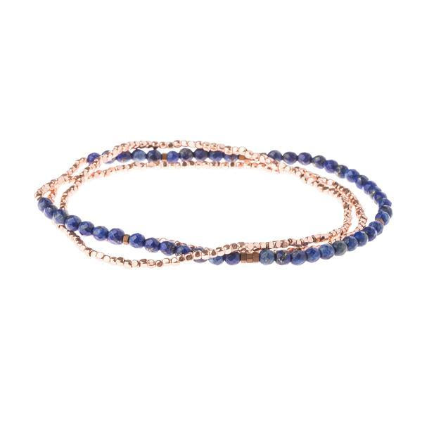 Scout Curated Wears Delicate Stone Wrap Bracelet/Necklace - Lapis - BeautyOfASite - Central Illinois Gifts, Fashion & Beauty Boutique