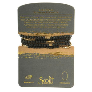 Scout Curated Wears Stone Wrap Bracelet/Necklace - Lava Stone - BeautyOfASite - Central Illinois Gifts, Fashion & Beauty Boutique
