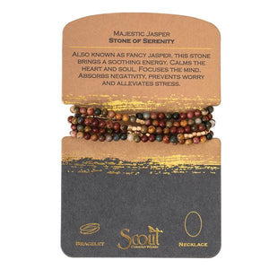 Scout Curated Wears Stone Wrap Bracelet/Necklace - Majestic Jasper - BeautyOfASite - Central Illinois Gifts, Fashion & Beauty Boutique