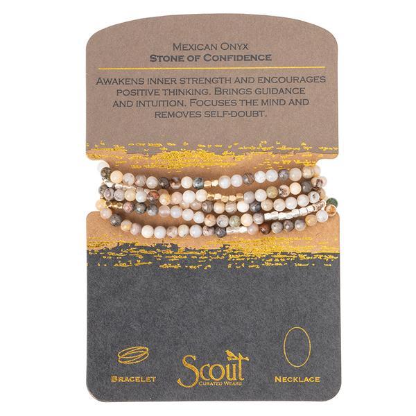 Scout Curated Wears Stone Wrap Bracelet/Necklace - Mexican Onyx - BeautyOfASite - Central Illinois Gifts, Fashion & Beauty Boutique